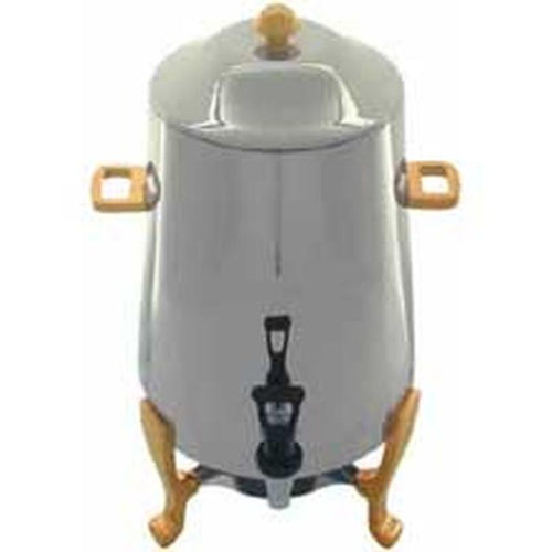 50 Cup Silver Samovar with Gold Accents