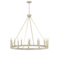 French Ash Chandelier with Soft Gold Accent