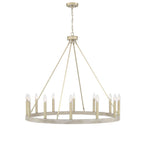 French Ash Chandelier with Soft Gold Accent