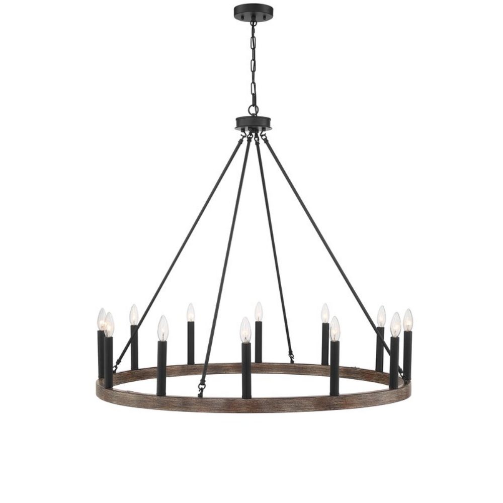 Weathered Walnut Chandelier