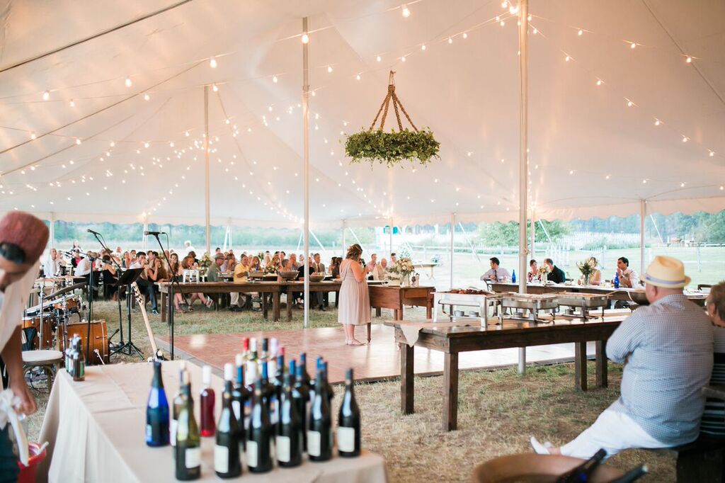 40x100 Pole Tent - Interior