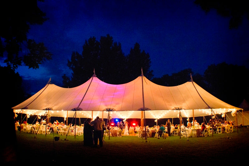 44x103 Sailcloth Tent - Night View
