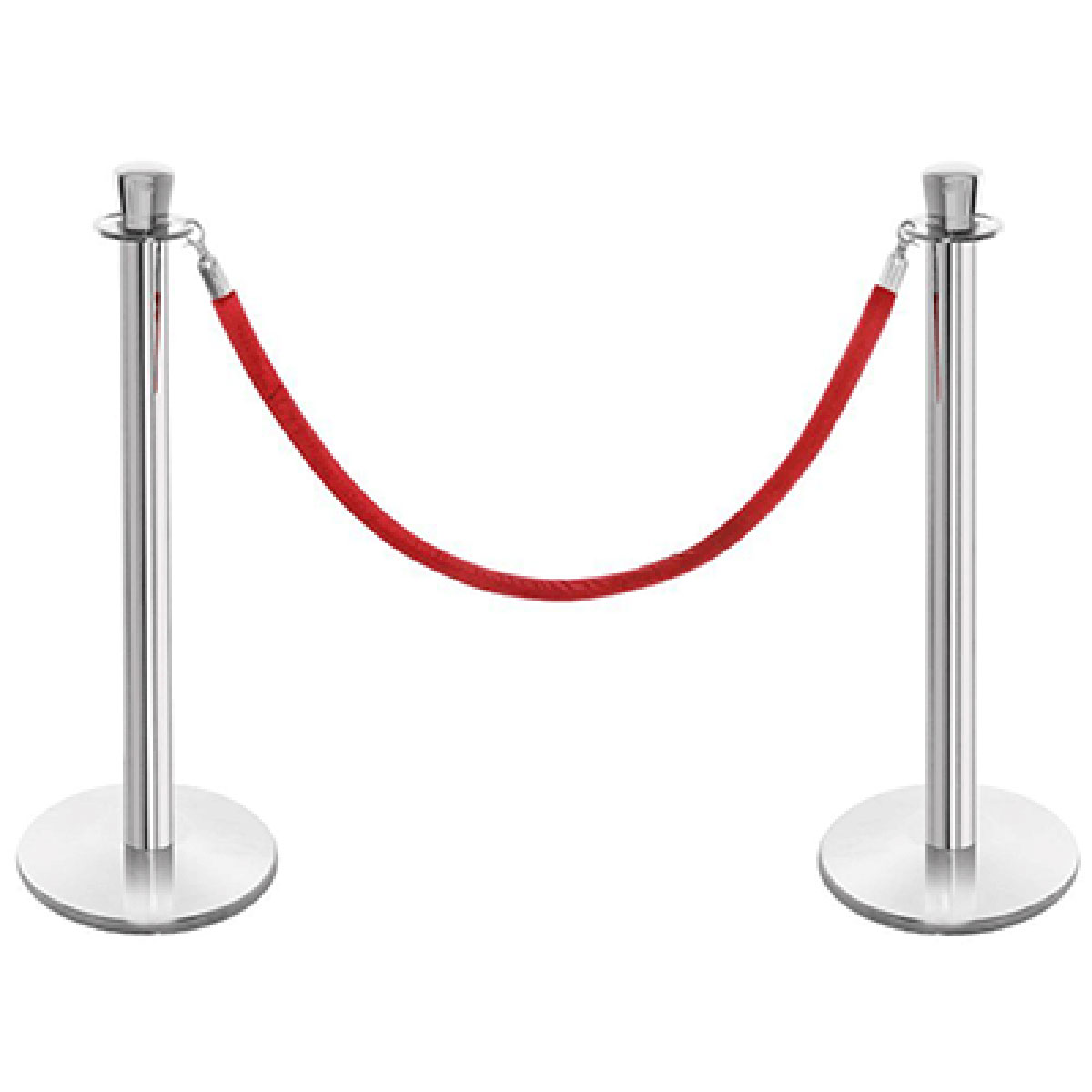 Chrome Stanchion and Red Velvet Rope