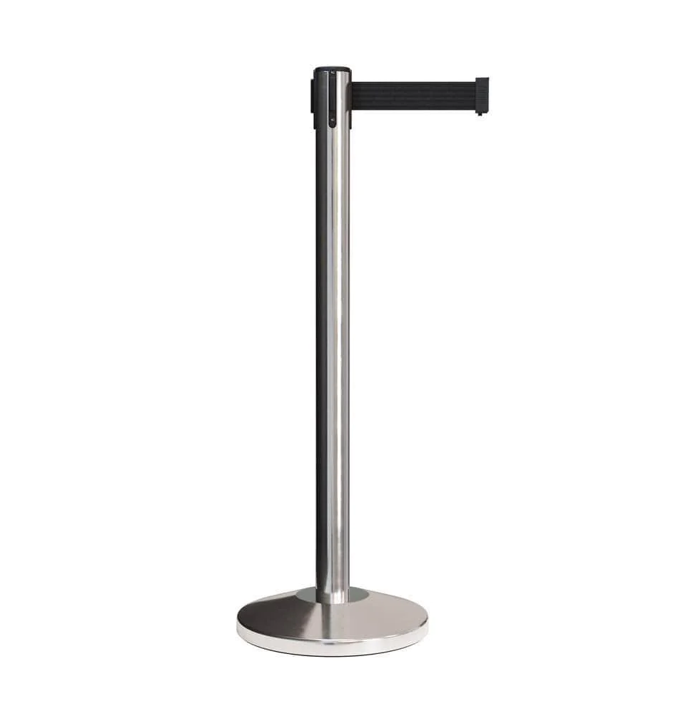 Rental Chrome Stanchion with 10â² Black