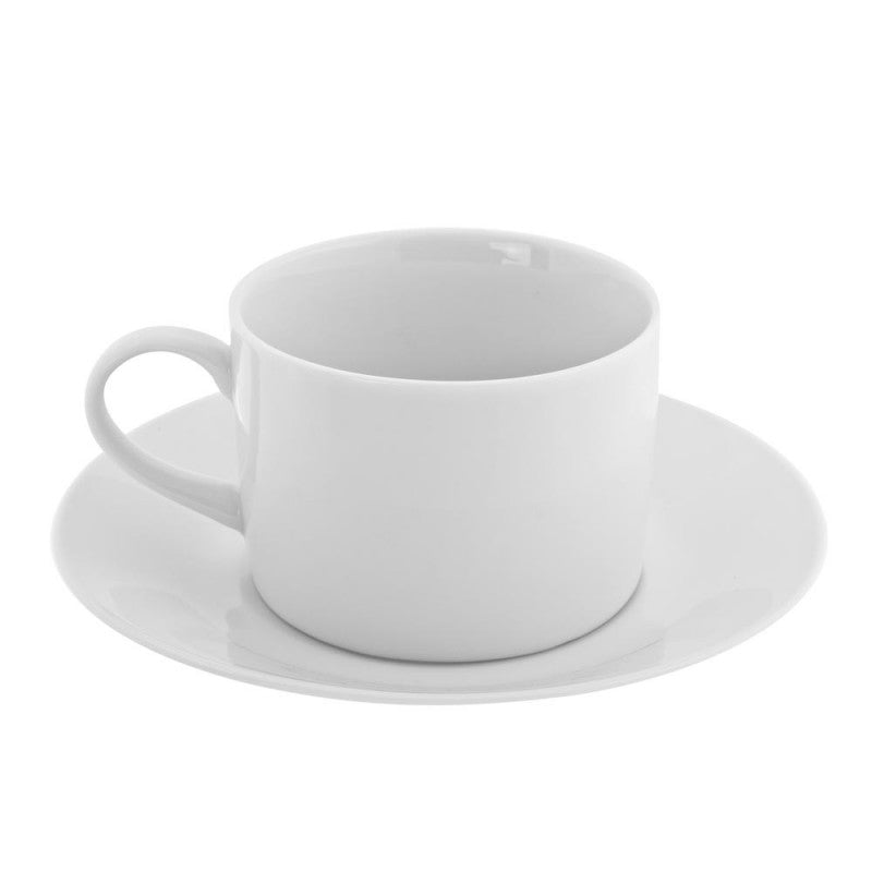 Royal White Coffee + Saucer