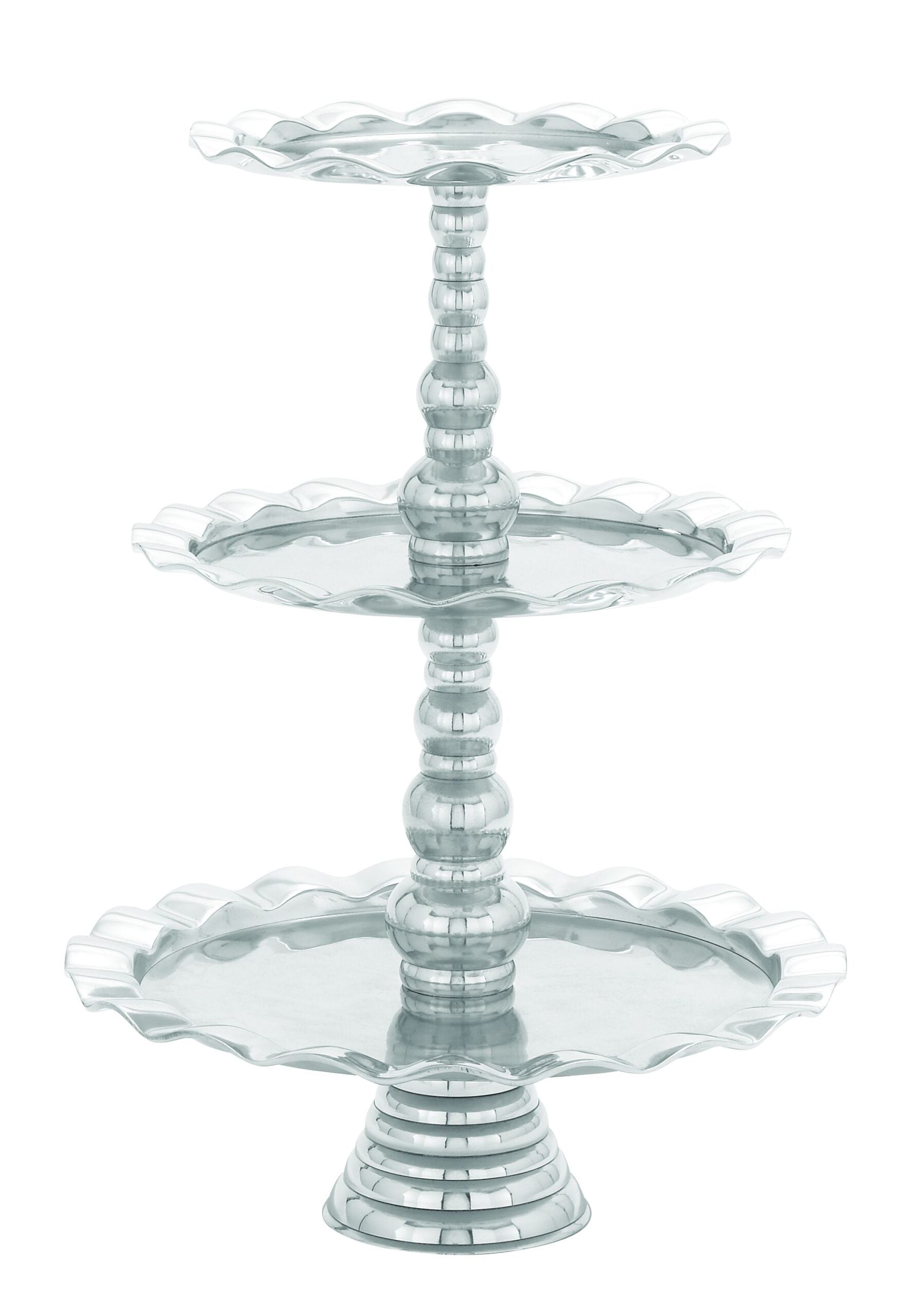 Wavy Three Tiered Cake Stand