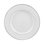 White Silver Band 10in Plate