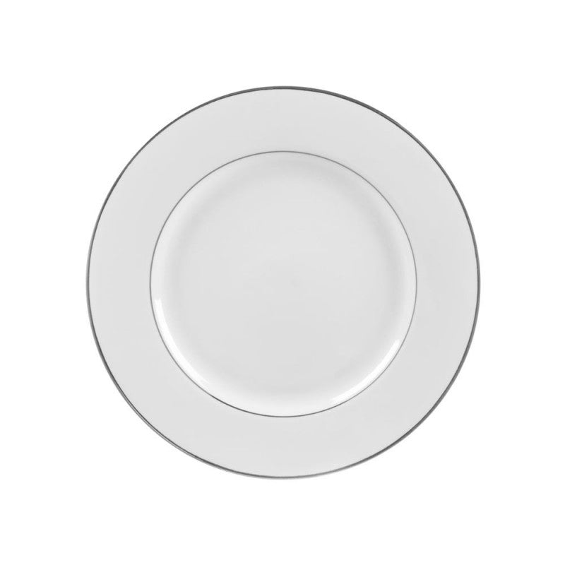 White Silver Band 9in Plate