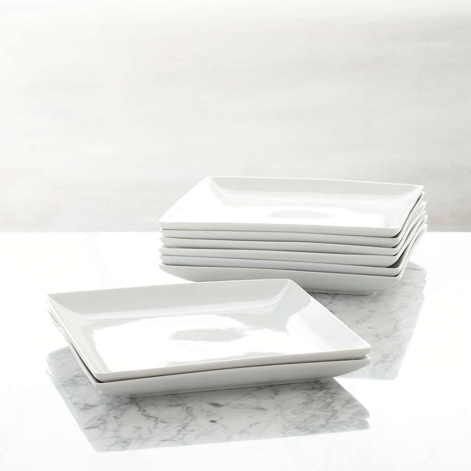 White Square Plates