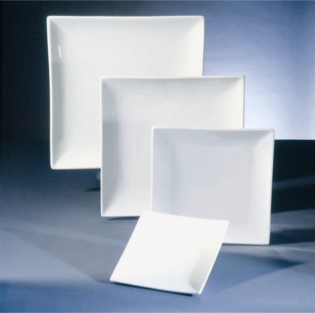 Rental White Square Bistro Tableware