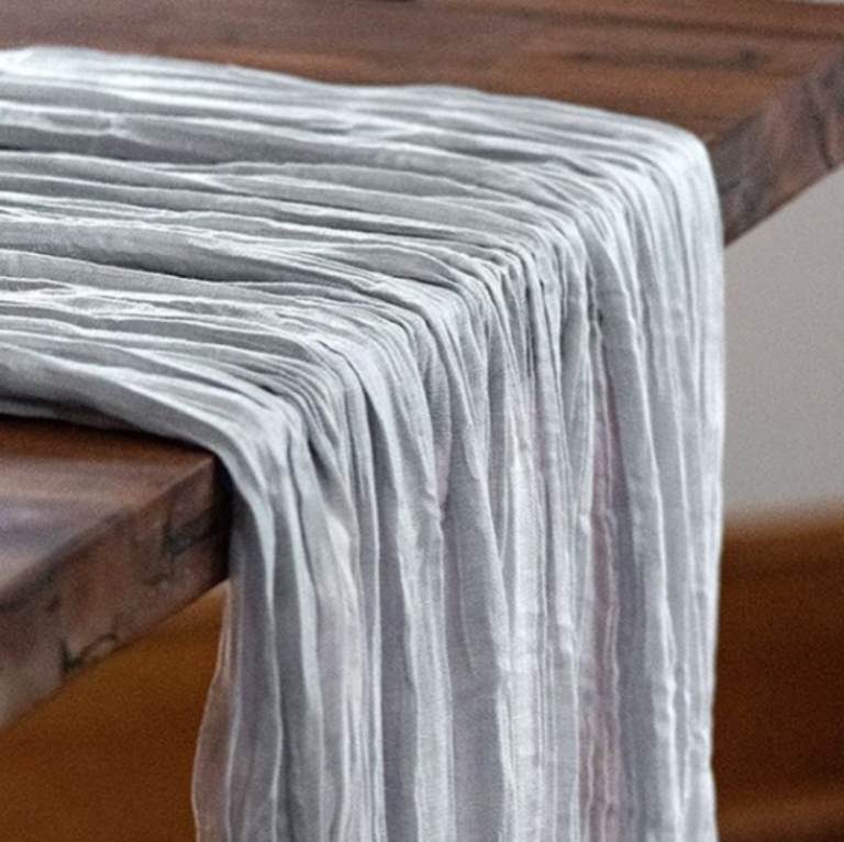 Silver Sahara Runner | Linens, Sahara Runners | Event Rents