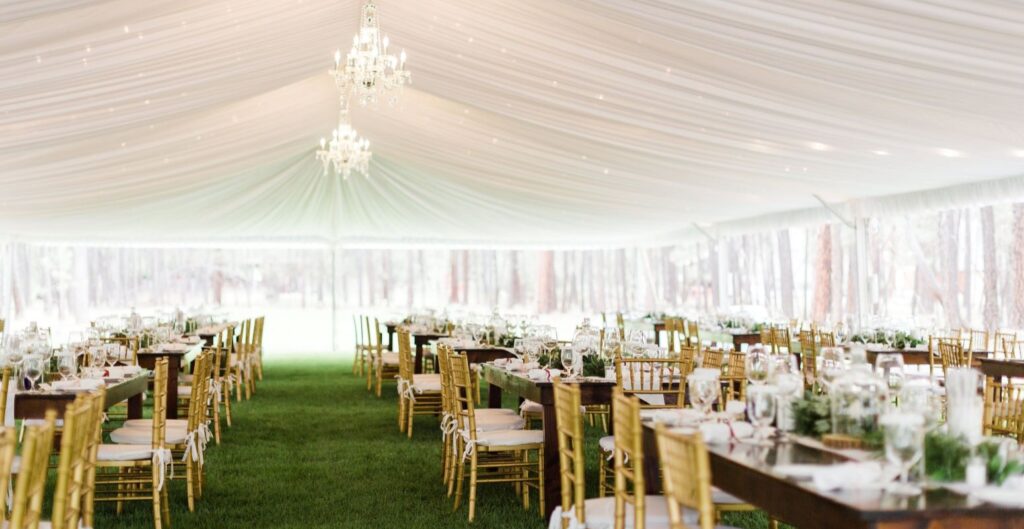 Elegant Outdoor Wedding Reception Tent by Event Rents Washington