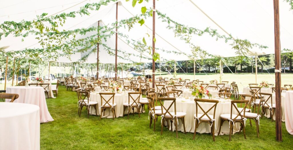 Natural Outdoor Wedding Tent by Event Rents INW